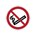 Brady verbodsticker P002 rond10 roken verboden pictogram