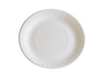 Bord wit karton coated - 18 cm - pak 100 st