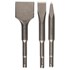 Bosch korte beitelset [3st] - SDS-Plus - platte/spade/puntbeitel - lengte 140 mm