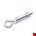 Hoenderdaal keilbout met ooghaak [100x] - M6x40x55mm