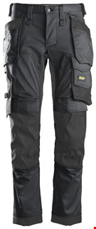 Snickers Workwear 6241 Stretch Werkbroek met holsterzakken grijs/zwart - maat 60
