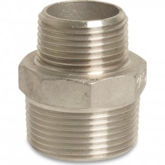Zeskant Verloopnippel - Fig.245 - RVS - buiten/buiten - 3/8" x 1/8"