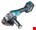 Makita haakse accu slijpmachine - GA023GZ - 40V Max - 125mm - excl. accu en lader - in doos