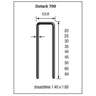 Dutack nieten 700 serie 50 mm [10.000] Cnk hars