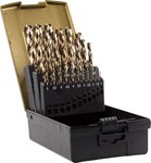 Ivana metaalborenset [25-delig] - cobalt - DIN 338 - gold finish - 1 t/m 13/0,5 mm oplopend - in cassette