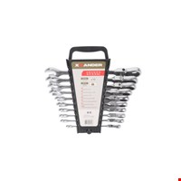XHANDER Ringratelsteeksleutelset scharnierend 10-delig - 8 tot 19 mm