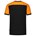 Tricorp 102006 T-shirt bicolor Naden - zwart/oranje - maat S