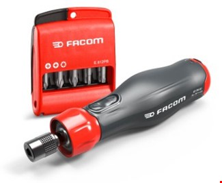 Facom ATPA4V.J12APB E-PROTWIST elektrische schroevendraaierset [12-delig] USB-C oplaadbaar - Phillips®, Pozidriv®, Torx®