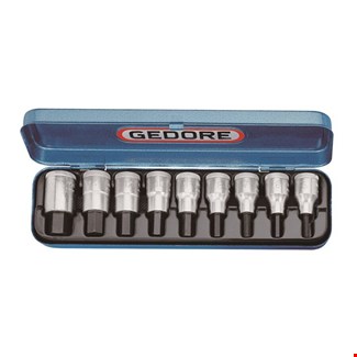 GEDORE dopsleutel-schroevendraaierset - 1/2" - 9-dlg - AF