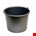 Gripline bouwemmer 12L grijs kunststof met knopbeugel