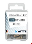 Witte pozidriv bits MAXX Bitflex tin [5x] - 1/4'' - PZ 1 - 25 mm