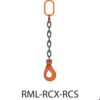 REMA kettinglengen - RML = topschalm - RCS = veiligheidshaak - in opbergbox