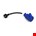 Qwatt Pro verloopsnoer randaarde stekker naar CEE contra - 3x2,5 qmm  H07RN-F - IP44 - 0,3 meter