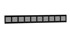 Nedco op-/inbouw plintrooster - 500x60mm - zwart - aluminium