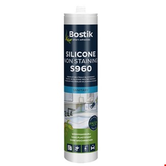 Bostik siliconenkit - Non Staining - S960 - wit - koker 310 ml