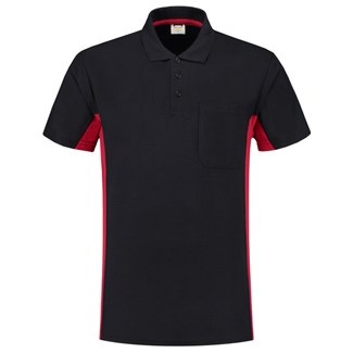Tricorp Workwear 202002 Bi-color unisex poloshirt Marine blauw Rood M