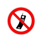 Brady verbodssticker -  rond 10 cm - mobieltje      - 800227