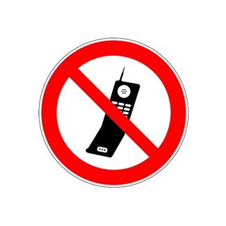 Brady verbodssticker -  rond 10 cm - mobieltje      - 800227