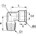 Legris - schroefkoppeling - haaks - 1/4" - BSPP/BSPT - 0913 00 13