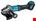 Makita haakse accu slijpmachine - GA037GZ04 - 40V Max - 180mm - excl. accu en lader - met veiligheidsschakelaar - in doos