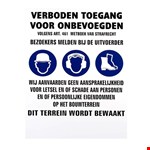PBM bouwplaats informatiebord - 75 x 100 cm - kunststof - wit
