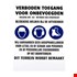 PBM bouwplaats informatiebord - 75 x 100 cm - kunststof - wit