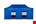 Grizzly zijwand INGANG - GO-WORK - 6 m - blauw