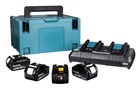 Makita accu starterset - 197626-8 - 18 V - 4x5.0 Ah accu BL1850B en snellader DC18RD  - in Mbox