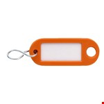DX sleutellabel met ophangoog en s-haak HL - oranje