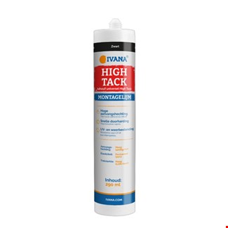 Ivana High Tack montagelijm - 290ml - zwart