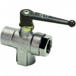 Legris - Kogelkraan Mini- messing vernikkeld - 3-weg - 3/4" - binnen/binnen/binnen - DN18 - L Boring - 0482.18.27