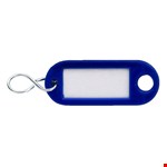 DX sleutellabel met ophangoog en s-haak HL - blauw