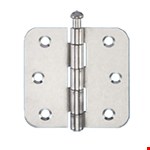 BSW scharnier - 76x76 mm - afgerond - RVS
