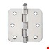 BSW scharnier - 76x76 mm - afgerond - RVS