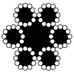 DX staaldraadtouw/staalkabel - verzinkt 3mm - haspel a 50 meter 