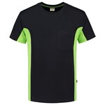 Tricorp T-shirt Bi-Color - Workwear - 102002 - zwart/limoen groen - maat S