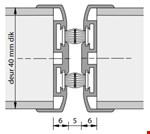 Alprokon rook-/tochtwerend profiel - uitvoering 3110 - deurdikte 40 mm - 2400 mm