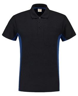 Tricorp Workwear 202002 Bi-color unisex poloshirt Marine blauw Koningsblauw S