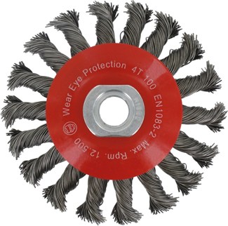 Ivana kegelborstel M14 100x0,5mm getordeerd staaldraad 51721