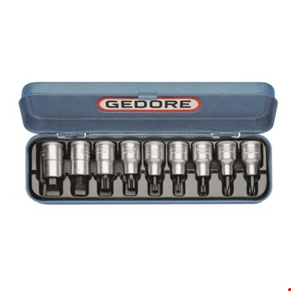GEDORE dopsleutel-schroevendraaierset - 1/2" - 9-dlg - IS-PH-XZN
