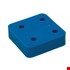 Gebr. Bodegraven drukplaten - zonder sleuf - 20 mm - kunststof - blauw