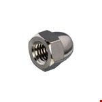 Hoenderdaal dopmoer [100x] - MESSING VERNIKKELD - SW-8 - M5
