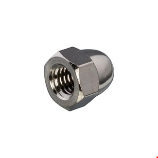 Hoenderdaal dopmoer [100x] - MESSING VERNIKKELD - SW-8 - M5