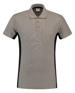 Tricorp Workwear 202002 Bi-color unisex poloshirt Grijs Zwart 5XL