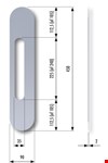 SecuMax anti-manipulatie plaat - RVS F1 geborsteld - 90 x 450 mm - 3010.017.16 - sparing 240 mm
