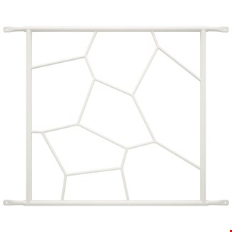 SecuBar Siertralie Deco 1 - Op het kozijn - wit - 540x525mm