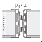 Alprokon Ferno-Tec uitvoering 311 - aanslag/wissel/pendelprofiel - brandwerend 2400mm  