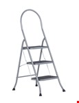 Altrex huishoudtrap - Cromato Silver - met hoge steunbeugel - max. werkhoogte 2,70 m - 1 x 3 treden
