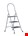 Altrex huishoudtrap - Cromato Silver - met hoge steunbeugel - max. werkhoogte 2,70 m - 1 x 3 treden