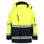 Tricorp Parka ISO20471 BiColor - High Visibility - 403004 - fluor geel/marine blauw - maat M